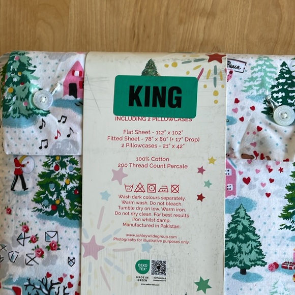 NWT Cath Kidston Shine Bright Cream King Sheet Set - Picture 3 of 17